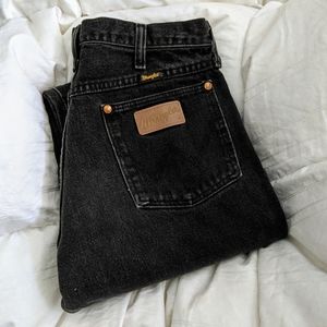 🌹Vtg 80's Highwaisted Black Faded Wrangler Jeans